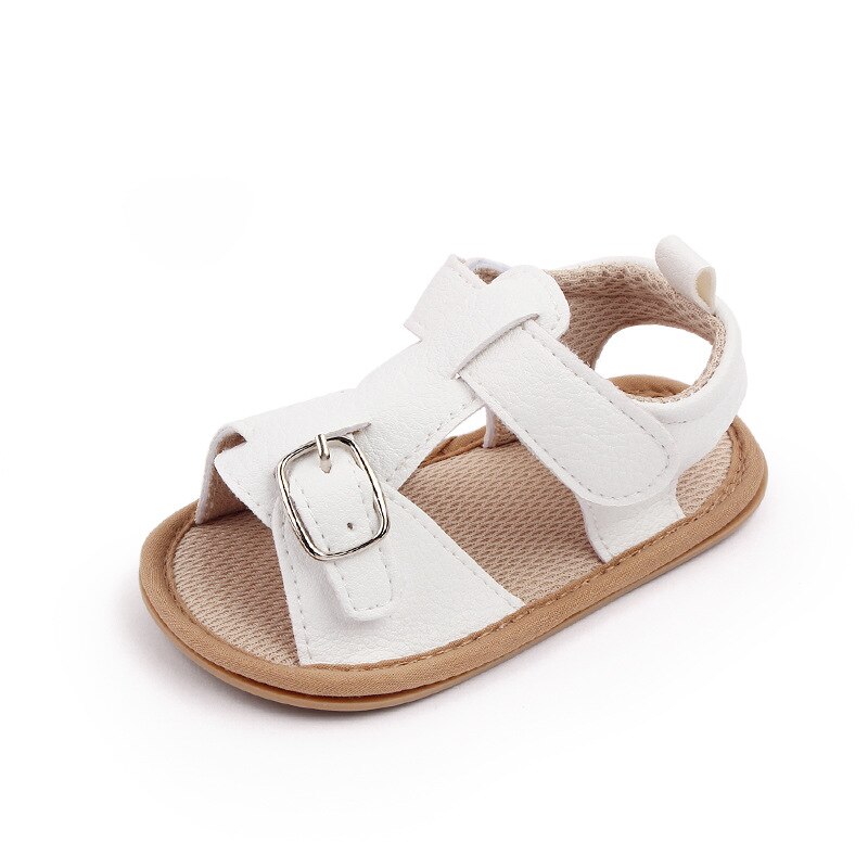 Brand Infant Baby Girls SandalsToddler Summer Shoes Newborn Bebes Sandales Soft Sole Footwear for 1 Year Old Boys Sandalen: White / 7-12 Months