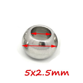 100 Stück 2 mm-12 mm 316L Edelstahlperlen Europäische Kugel Metall Großes See Abstandshalter Perlen für Schmuckherstellung Diy Armbinde Halskette