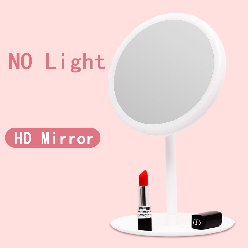 Makeup mirror with led mirrors 5 times magnifier standing mirror touch screen vanity mirror With lights desk cosmetic mirrors: White Without Light