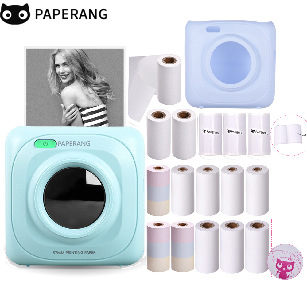 PAPERANG-Impresora térmica de bolsillo P1, dispositivo de impresión portátil, inalámbrica, BT, móvil, 200dpi, para fotos, imágenes, recibos, etiquetas adhesivas