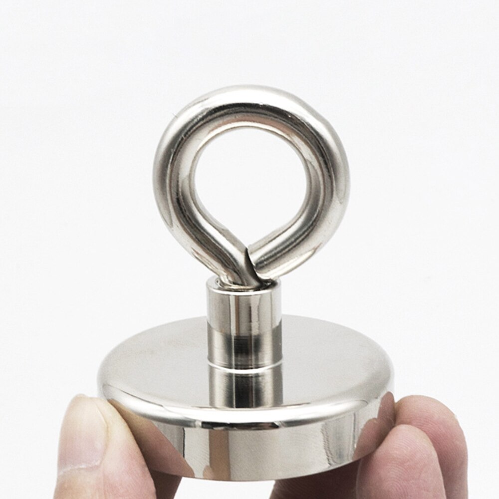 Strong Neodymium Magnet Salvage Magnet Deep Sea Fishing Magnets Holder Pulling Mounting Pot with Ring Eyebolt