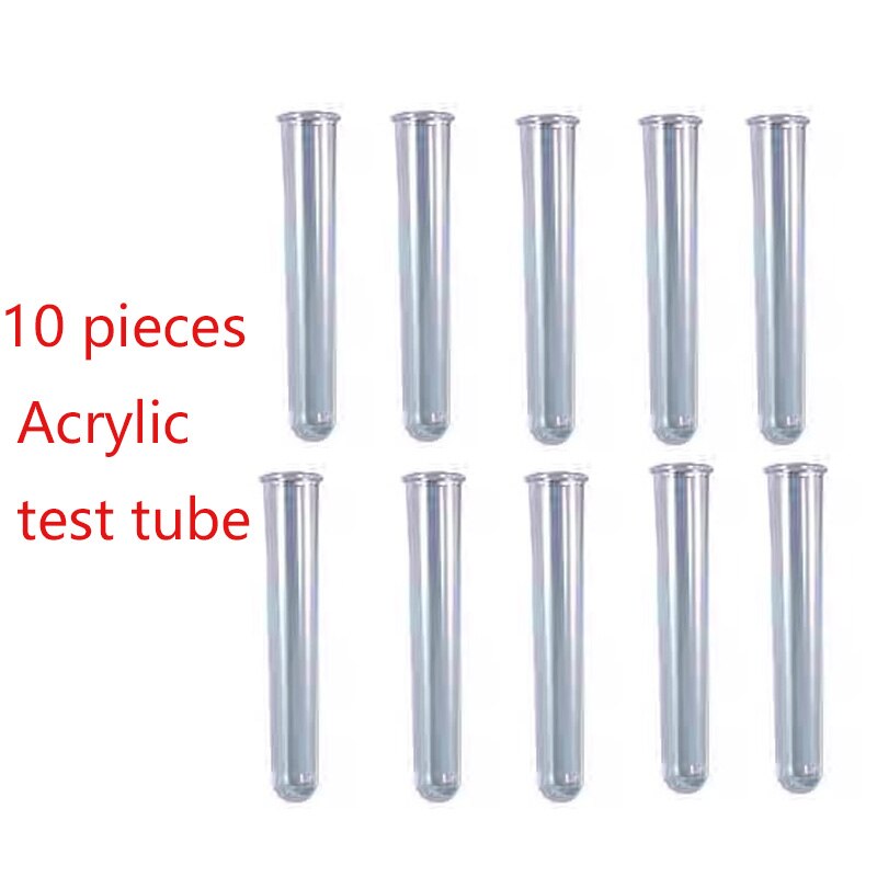 Hydroponic Plant Test Tube Silicone Mold Geometric Water Propagation Plant Vase Vessel Mold Aroma Plaster Test Tube Home Decor: 10PCS-Acrylic-Tubes