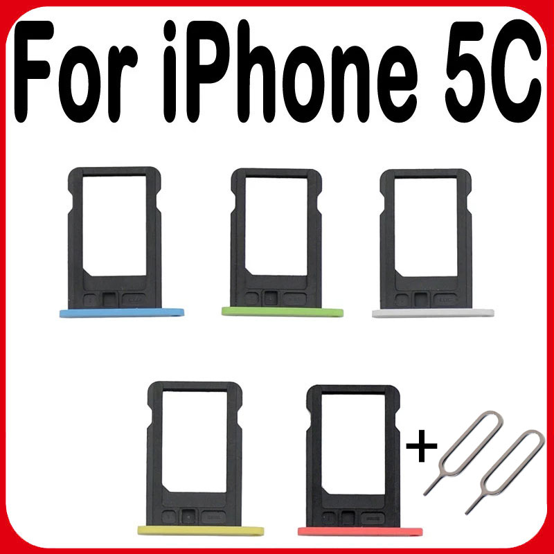 Nano Sim-kaart Lade Houder Lade Slot Voor Iphone 5 5C 5S 5G Se 5SE Vervanging Deel sim Kaarthouder Adapter Socket Zwart Wit