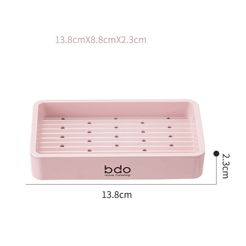 Caja de jabón nórdica de Color sólido, accesorio de plástico redondo y cuadrado para el hogar, doble capa, sin perforaciones, para colgar en la pared, suministros de baño y ducha: B2