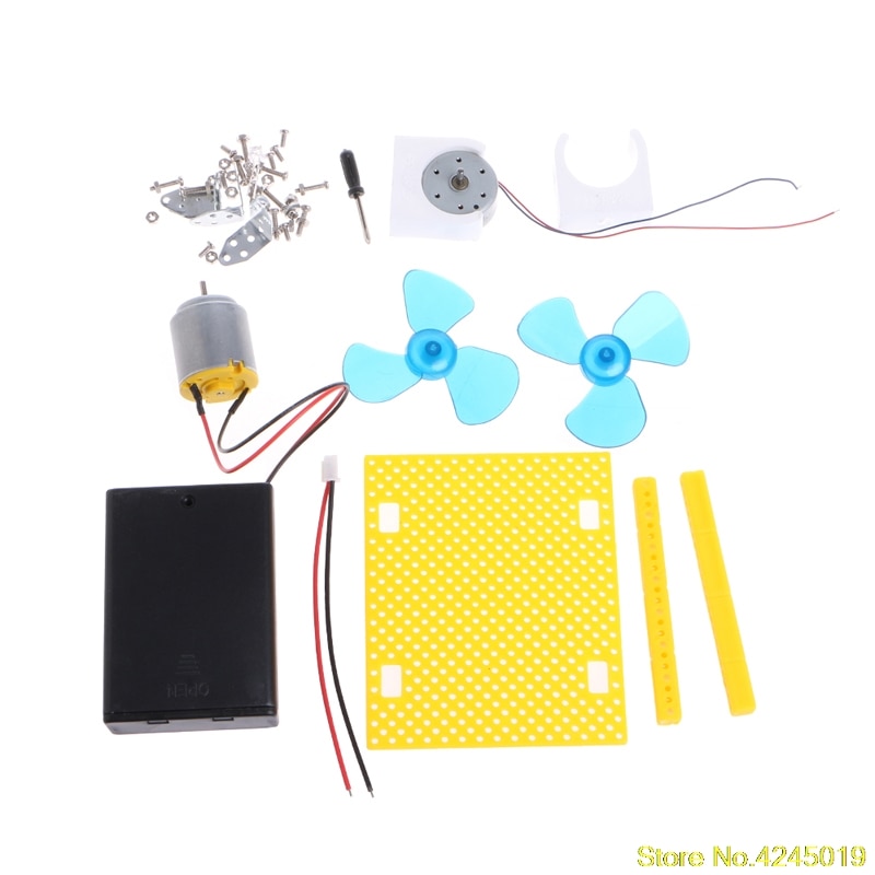 Mini Kids LED DC AC Education Electric Generator Motor Energy Wind Turbine Power