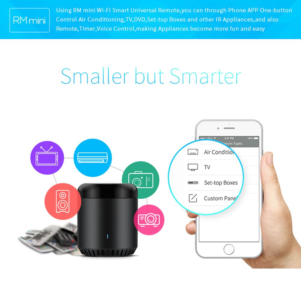 Broadlink RM Mini 3 Universal Remote WiFi IR Control for Smart Home Remote Controller Compatible with Alexa One for All Infrare