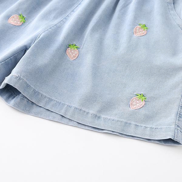 2022 Summer Kids Shorts Girls Denim Shorts Short Princess Jeans Children Girls Shorts Embroidered Girl Clothing E86