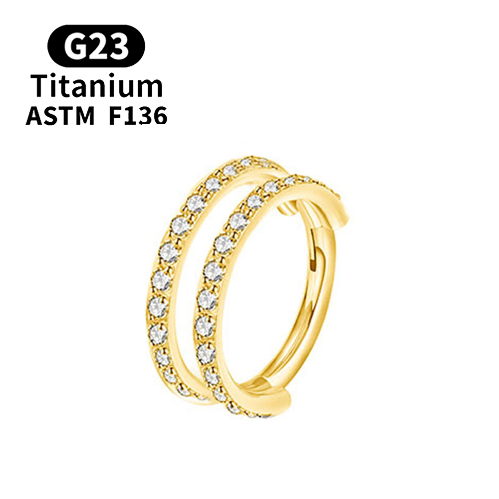 Pendientes de titanio G23, aro redondo para cartílago del trago, hélice Daith, labio con bisagras, segmento, oreja, nariz, anillo, joyería para Piercing corporal