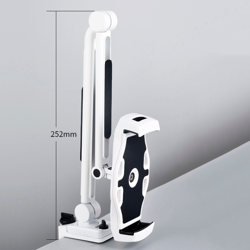 Tablet Stand voor Apple IPad Bureau Klem 360 Rotatie Verstelbare Beugel Desktop Holder Folding Arm Luie Bed Mount voor IPhone