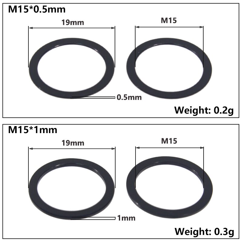 Fiets Steekas Wasmachine M15x0.5mm/1Mm/2Mm As Ringen M12x7.5mm Spacer Fiets Hubs Buis As Spiesjes spacer Platte Conische Wasmachine