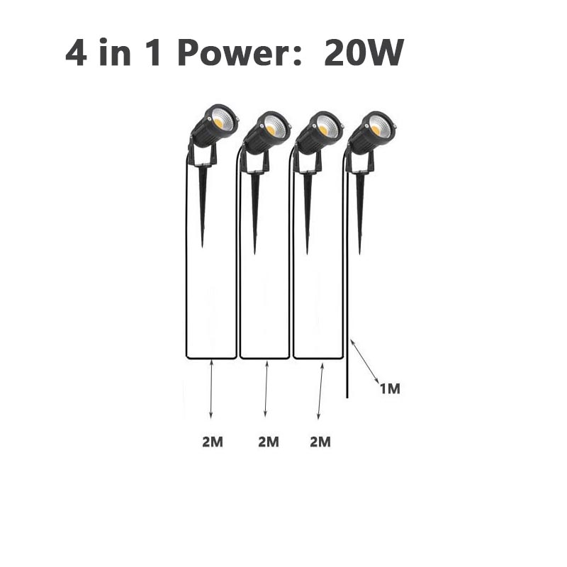 Kabelfri led-trädgårdsdekorationsbelysning 10 släpvagnslampa 1 gräsmattebelysning 50w säker spänning 220 v 110 v 12v vattentät varmvit spotlight: Himmelsblå / Föränderlig / 6-10w