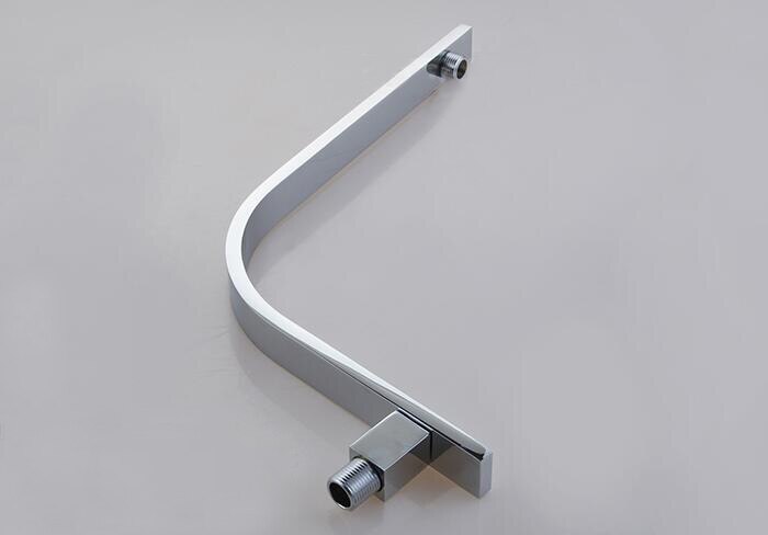 brass GOOSENECK Square Chrome Rain shower Wall Mounted Shower Arm for shower head SA999