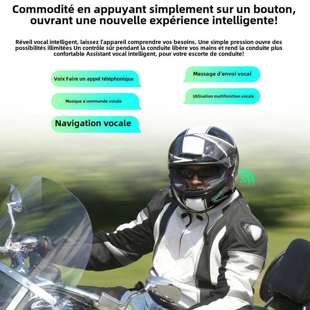 C60 oordopjes voor motorhelmen, muziek delen via headset, bluetooth 5.3 voor communicatie onder de helm, microfoon met ruisonderdrukking