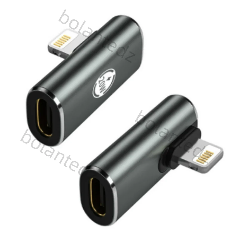 20W Fast Usb Type C To Lightning Adapter for IPhone 13 Pro Max 12 14 Usbc Male To Ios 8pin Female Otg Quick Charging Converter​​: WHITE