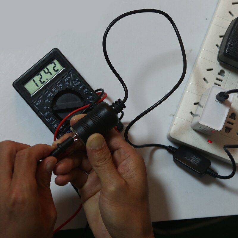 Gniazdo zapalniczki samochodowej USB C/type-c 5V do 12V kobieta przekształtnik boost przewód do GPS e-dog wentylator samochodowy