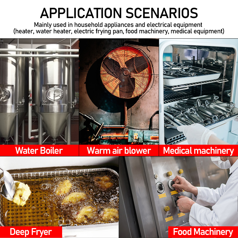 Obrotowy regulator temperatury termostat AC 250 V 16A tarcza 50 robić 300 stopni Celsjusza przełącznik kontroli temperatury robić piekarnika elektrycznego