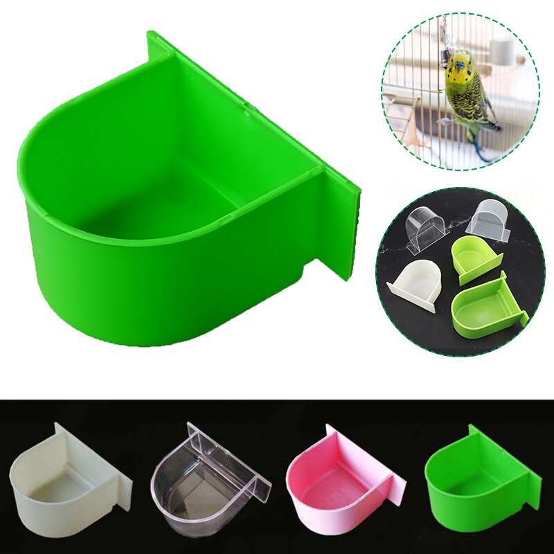 pet supplies bird cage food trough bird feeder green transparent semicircular food container bird cage accessories J6A5128