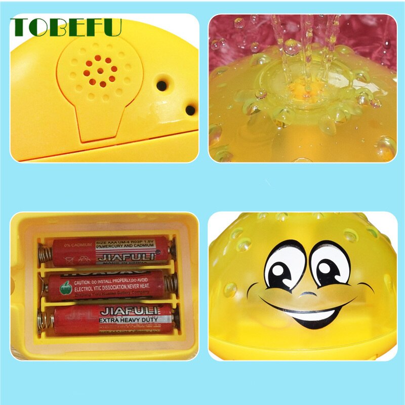 Grappige Baby Bad Speelgoed Baby Elektrische Inductie Sprinkler Bal Met Led Light Kinderen Waternevel Bal Spelen Baden Speelgoed Kids gi