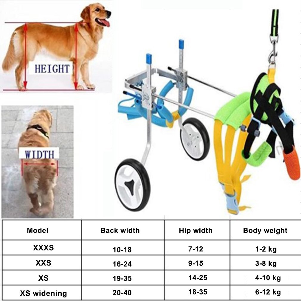 Upgrad SIZE Pet Wheelchair/Paralyzed Pet Wheelchair/General Paralysis Dog Scooter/Disabled Dog Rehabilitation Wheelchchair