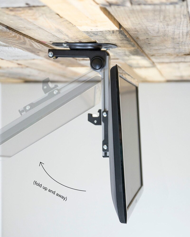 F1440 Opvouwbare Auto Plafond 17-37 Inch Scherm Led Lcd Monitor Houder Tv Mount Hanger Wall Mount Rack Kast mount Tv Houder