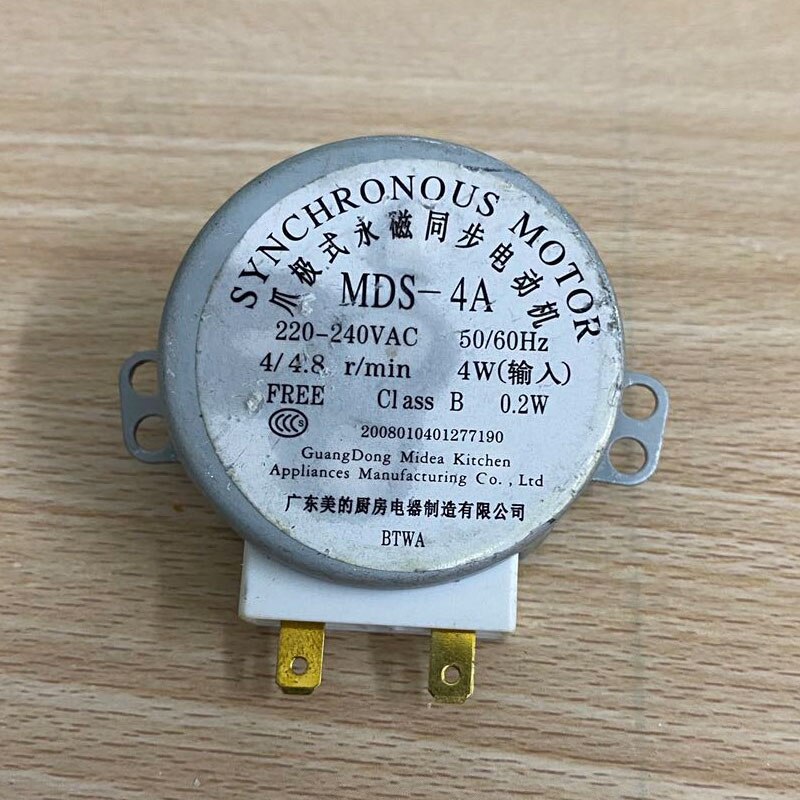 MDS-4A AC220-240V 4/4.8Rpm Micro Draaitafel Synchrone Lade Motor Magnetron Accessoires Reserveonderdelendelen