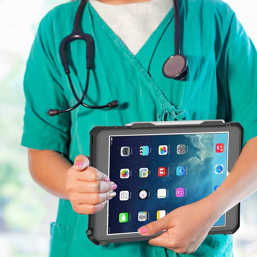 Kraftfullt stötsäkert vattentätt fodral för apple ipad 10.2 pro 11 10.5 9.7 mini 4/5 air 2 air 3 pro 9.7 tungt fodral