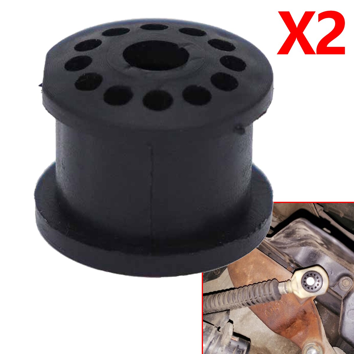 2PC Manual Transmission Gearbox Shift Lever Cable Linkage Rubber Bushing Repair Kit For Ford Fiesta MK5 2002 - Replacement