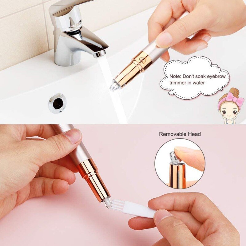 Electric Eyebrow Trimmer Portable Eyebrow Trimmer Instrument Hair Remover USB Eyebrow Shaping Beauty Tool