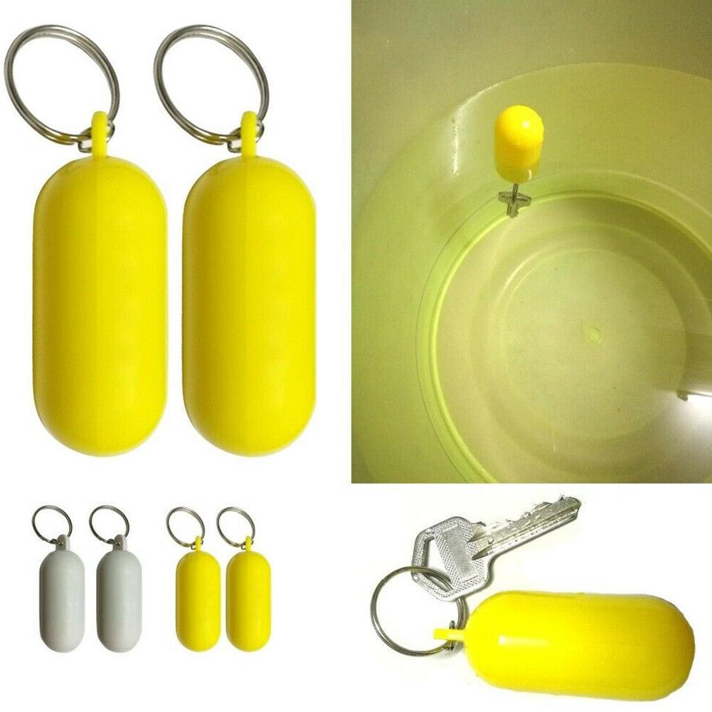 Plastic PS Metal Floating Key Ring Kayak Keychain Buoyant Keyring Marine Sailing Float Keys Buckle Rowing Boats Tools