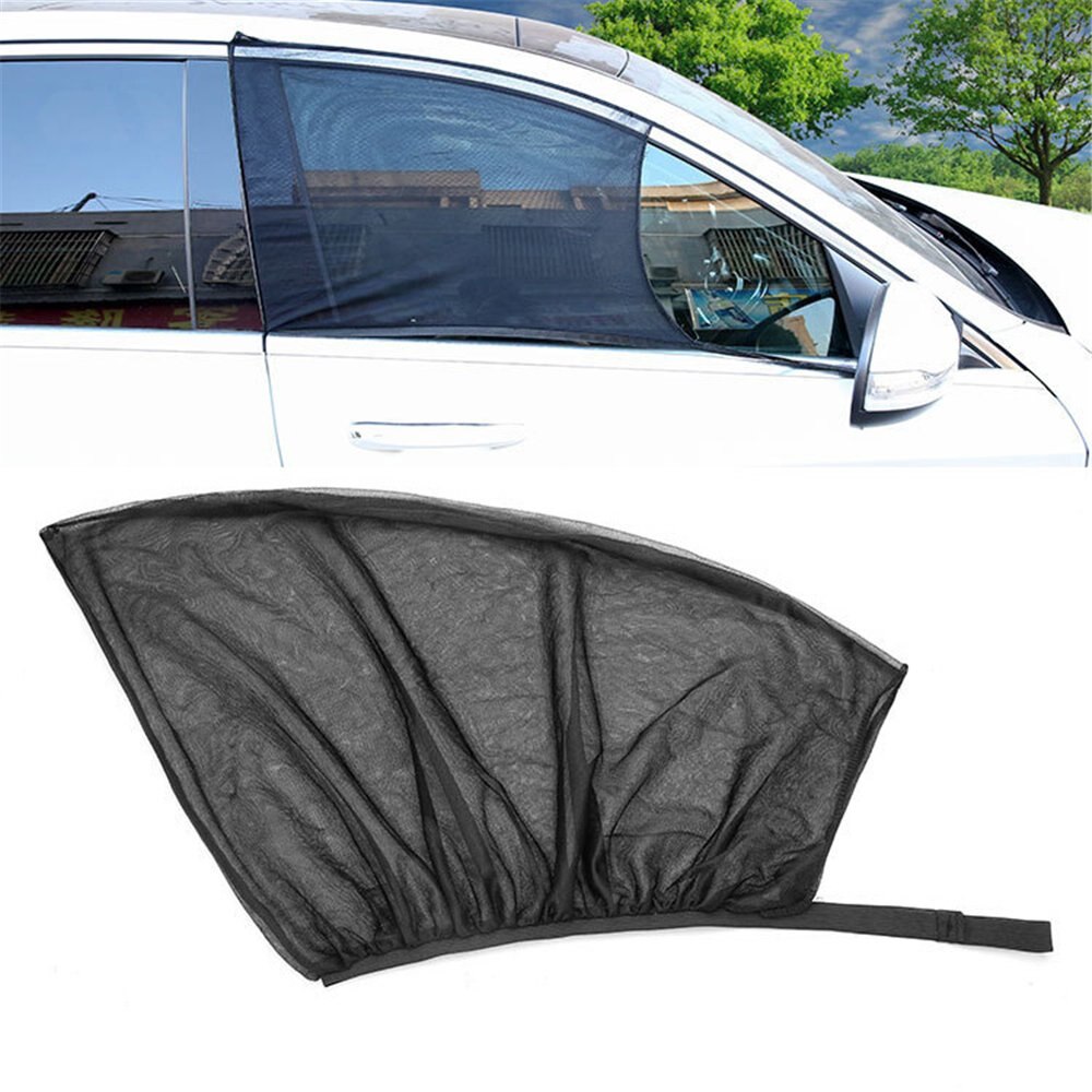 2 st universell bil ytterdörr sidofönster solskydd sommar uv skydd solskydd nät nät bil gardin för suv mpv sedan: Default Title