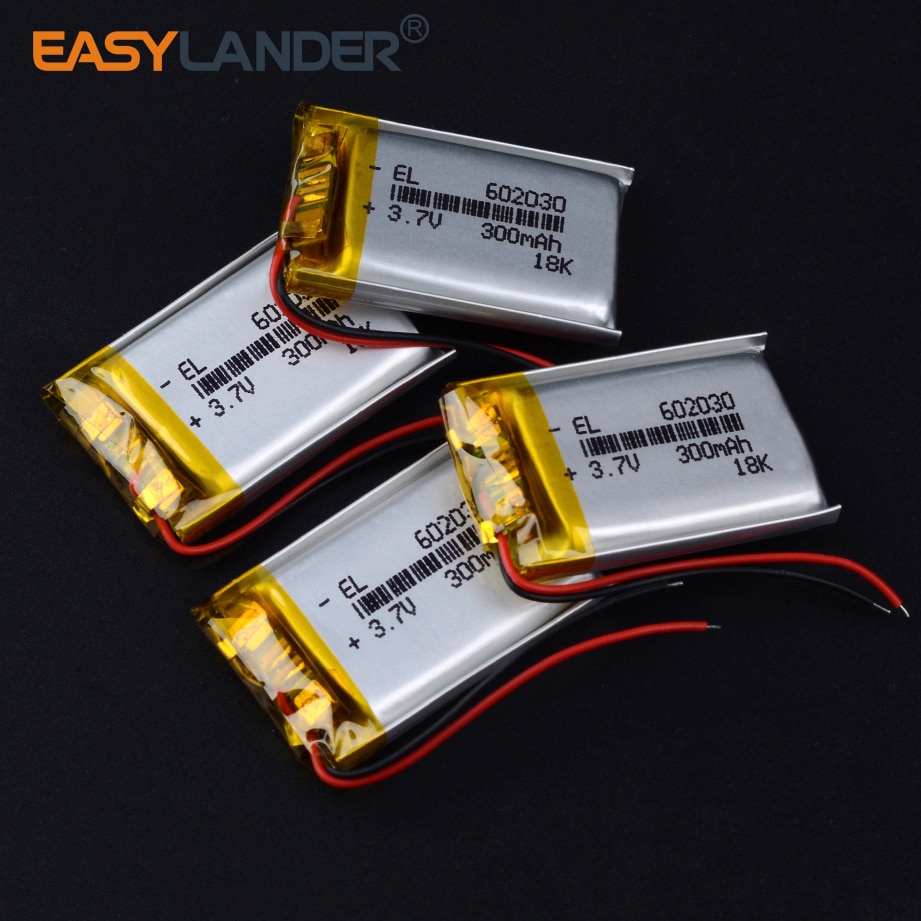 3.7V 300mAh 602030 Lithium li-Polymer Li-ion Battery for headphones mouse avto registratora video recorder-found mouse Bloody R7