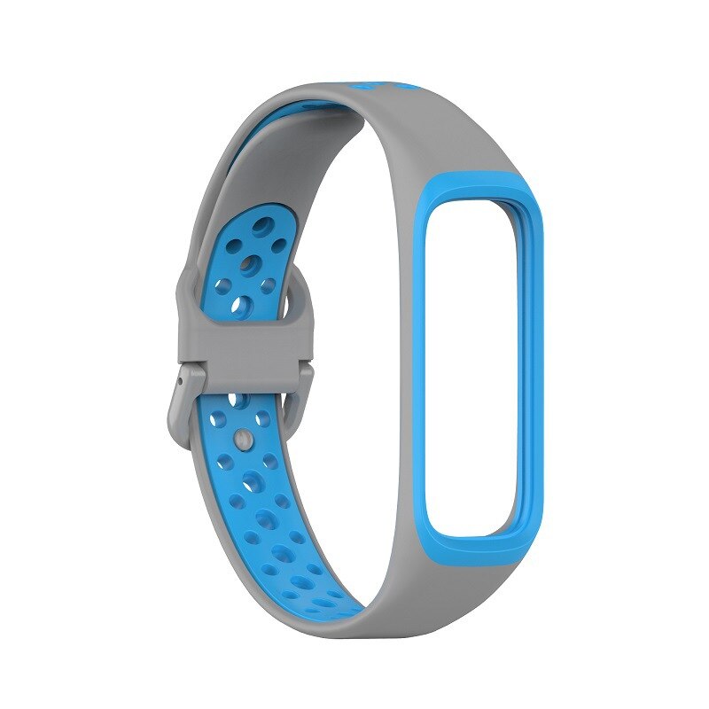 Siliconen Horloge Band Voor Galaxy Fit 2 Band Dubbele Kleur Sport Vervanging Accessoire Polsband Voor Samsung Galaxy Fit2 SM-R220: E