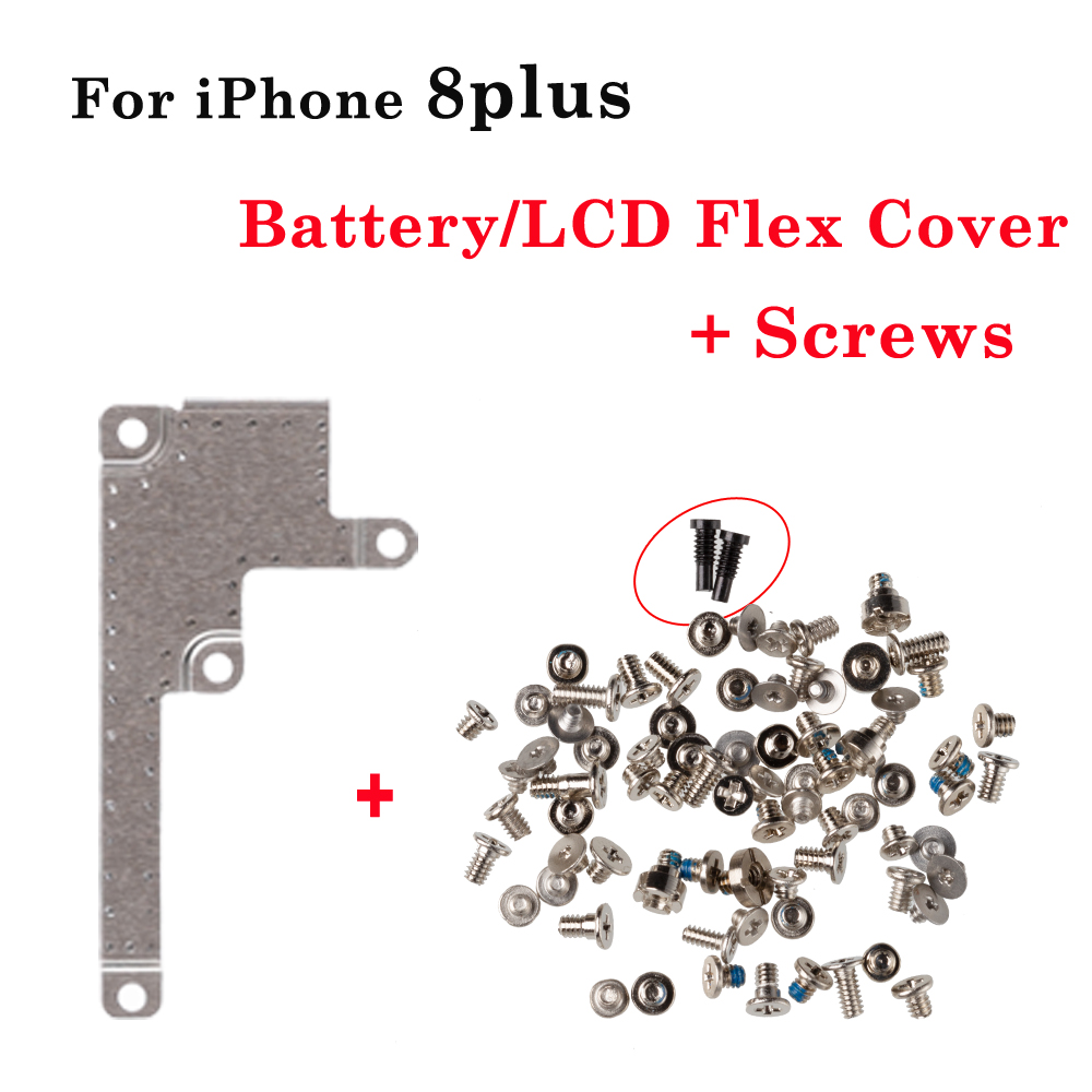 Battery FPC LCD Flex Cable Cover Full screws For iphone 6 6S 7 8 plus X XR XS MAX 11 12 Pro Max inner Metal Bracket Clip Holder: 8P battery screws