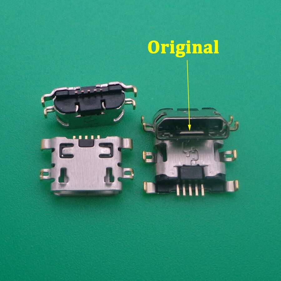 50 stk mini micro usb dc ladestik port stik stik strømstik til alcatel 5025g oplader dock: Original
