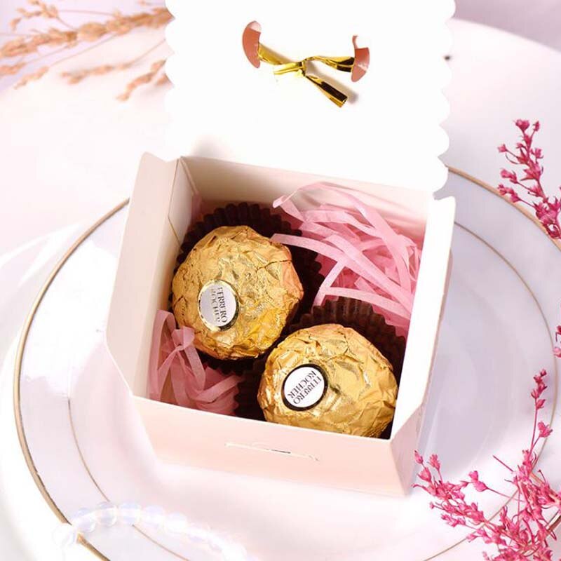 Arrivals-50 Pcs Hoogwaardige Huwelijkscadeau Dozen Party Dozen Snoep Baby Shower Kids Verjaardag Christmas Party levert Met Boog