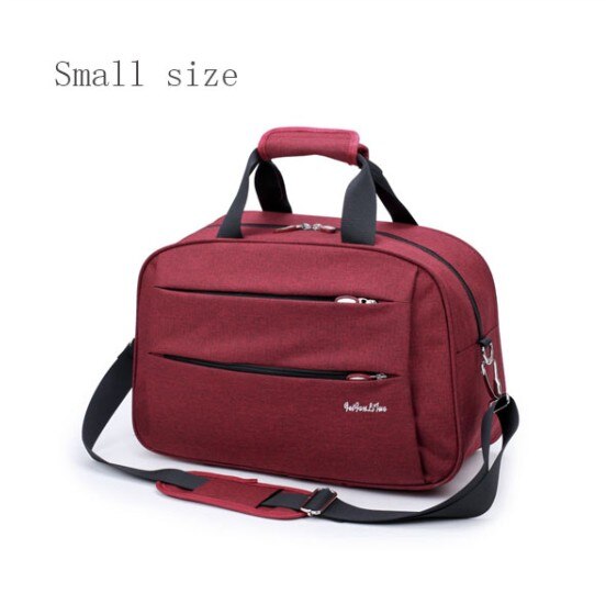 NIYOBO Travel Duffel Bag - 53cm Large Waterproof Nylon Carry-On Luggage: Red S