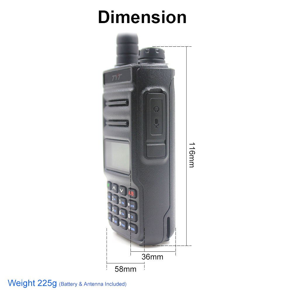 TYT TH-UV88-walkie-talkie portátil de doble banda, dispositivo codificador VOX de 5W, Radio FM, transceptor UV, 136-174 y 400-480MHz