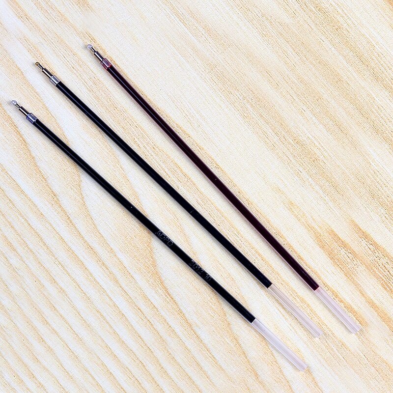 Blue Ballpoint Pen Refills for Drawing Lengthened 14cm Slim 0.38mm Black Red Ink Smooth Writing Packaged 6pcs/Lot