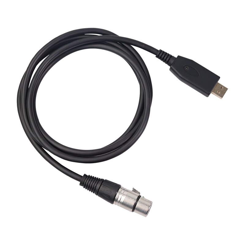 Usb Microfoon Kabel 10Ft, Usb Male Naar Xlr Female Microfoon Link Converter Kabel Studio O Kabel Connector Cords Adapter: Default Title