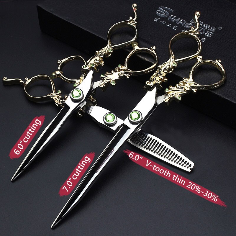 SHARONDS 6 Inch Thin Hairdressing Scissors Special Barber Shop Hairdressing Scissors Non-slip Wear-Resistant Anti-Rust Scissors