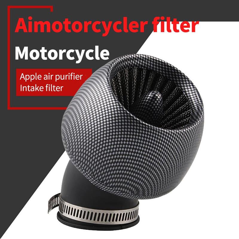 28Mm 35Mm 42Mm 48Mm Motorcycle Air Filter Zwart Luchtfilter Motorfiets Luchtreiniger Universele Metalen Motorfiets luchtfilter