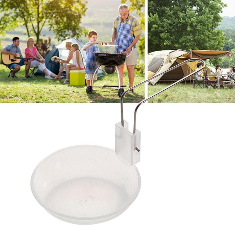 Draagbare Transparante Plastic Vouwen Lepel Keuken Gebruiksvoorwerp Outdoor Koken Pollepel Soep Voor Outdoor Camping