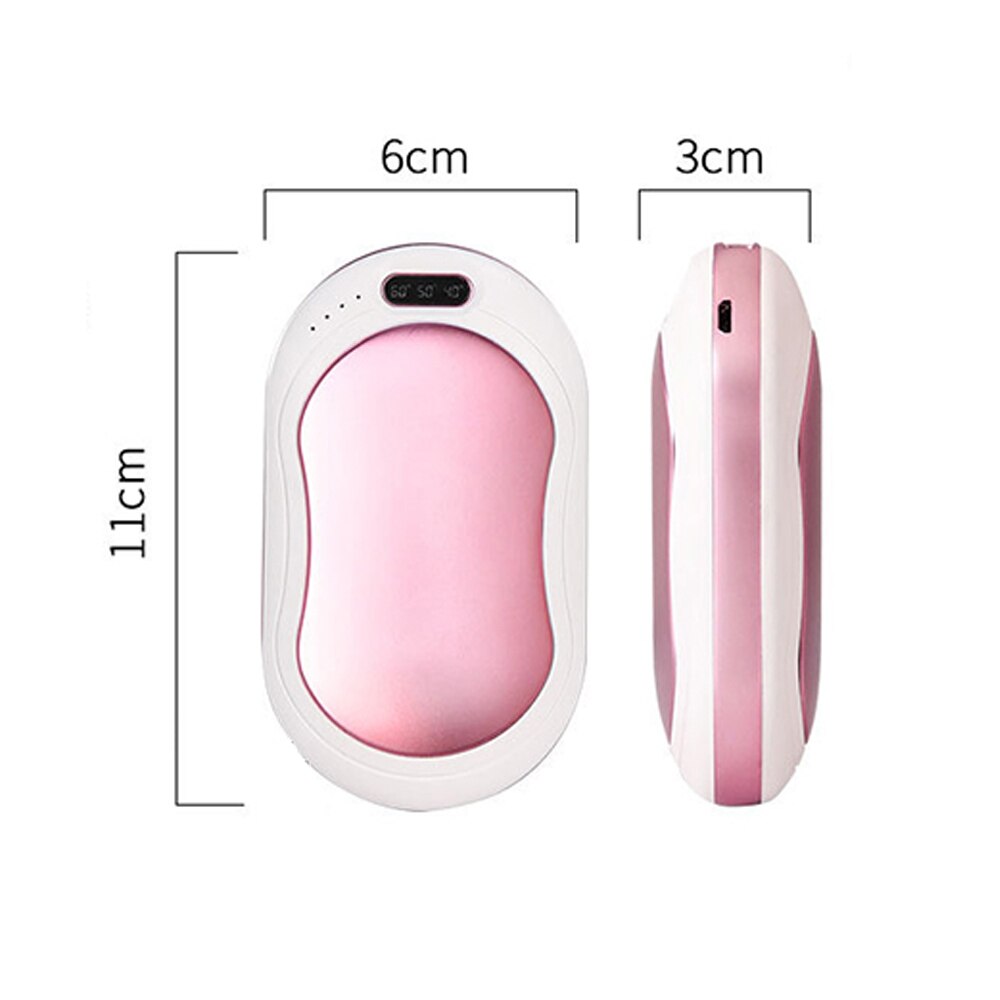 Calentador para manos 10000 mAh Mini calentador de manos carga USB portátil de larga duración banco de energía invierno cuerpo práctico calentador de manos