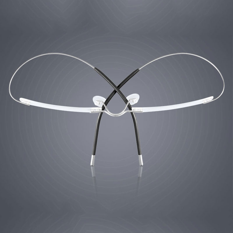 Montura de gafas de titanio súper ligera y Flexible, sin montura, para mujeres y hombres, gafas graduadas ópticas