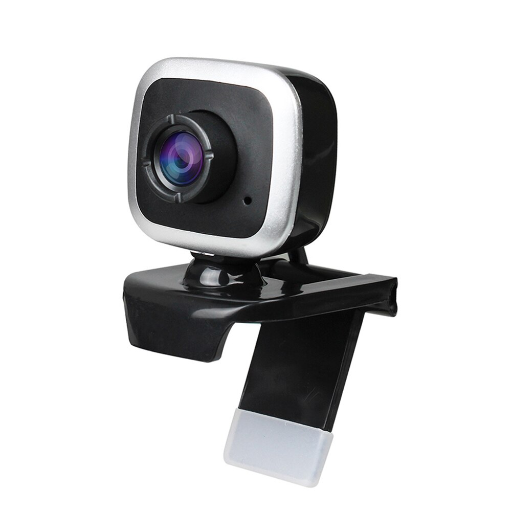 HD Webcam 480P PC 30fps HD Camera High-Definition Cam Video Call with Microphone NOV99: silver