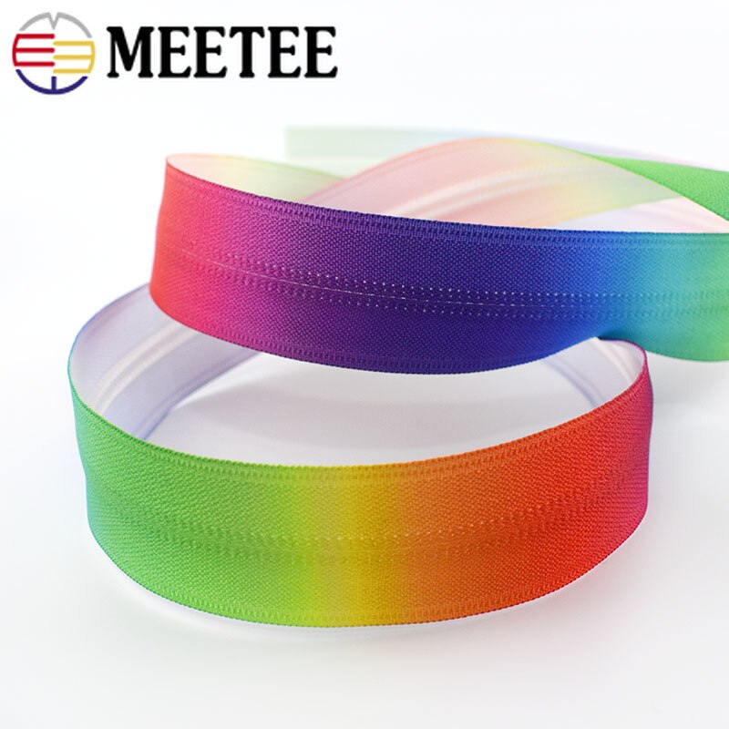 5M 3#5# Nylon Zippers Coil Open-End Waterproof Zipper with Slider for Sports Coat Clothes Bag Invisible Zip DIY Sewing Accessory