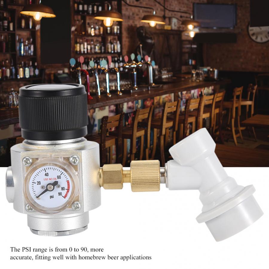 Beer Homebrew Home Brew CO2 Regulator Charger Kit Gas Disconnect Home Draft Beer Kegerator Home Brew Beer 0-90 PSI cerveja
