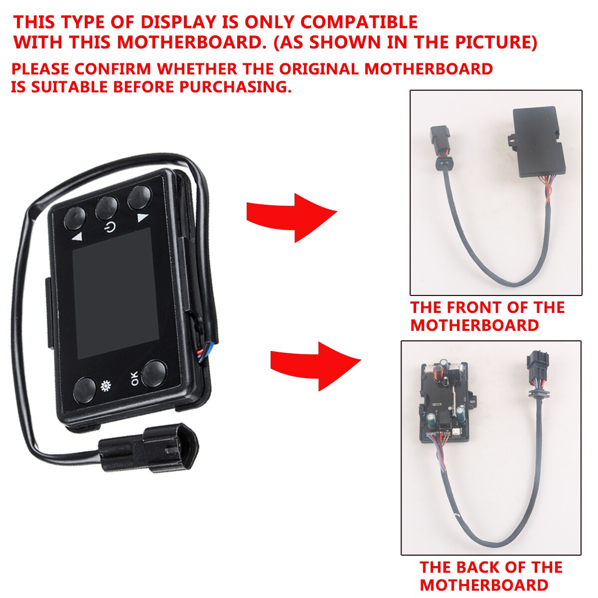 LCD Parking Heater Monitor Digital Switch Car Heating Device Controller Universal for Car Air Heater W/4 Button Remote Control