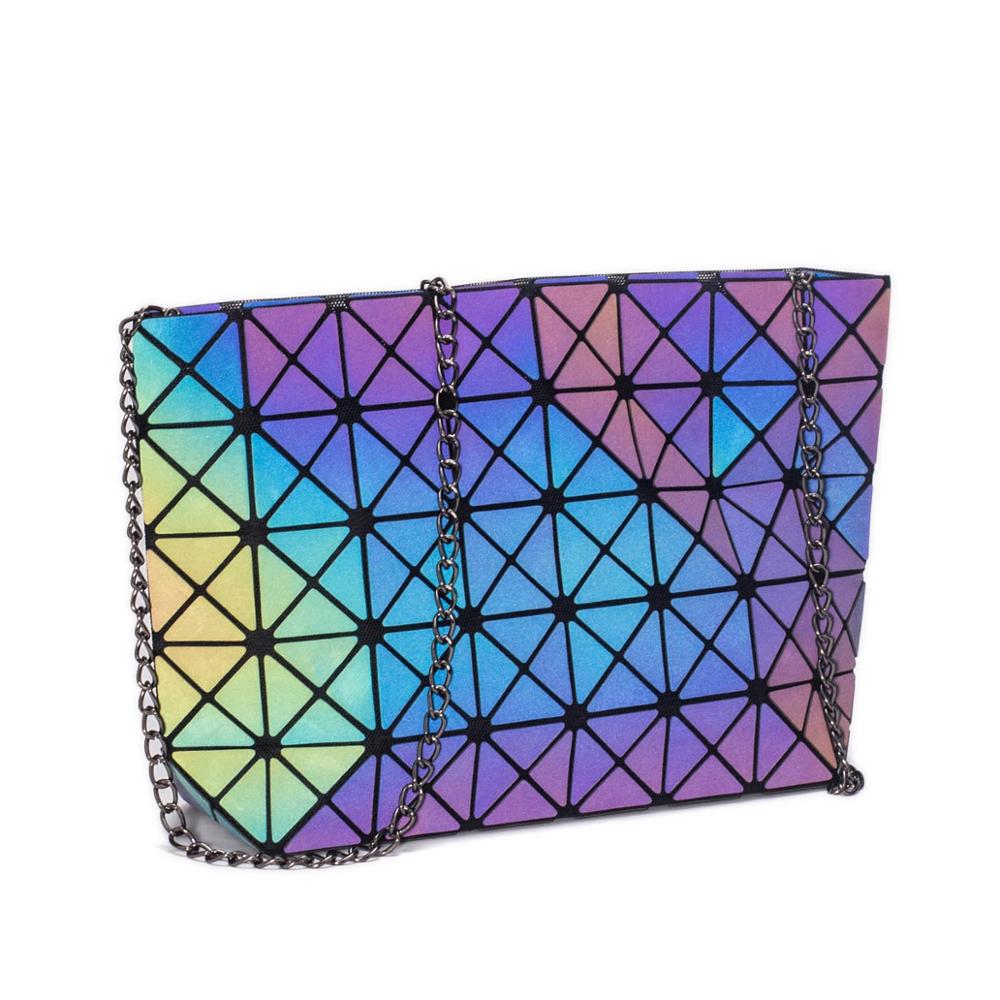 Messenger Tas Vrouwen Keten Zak Lichtgevende Geometrische Sling Bag Sac Femme Schouderband Vrouwelijke Bolsas Feminina: 7