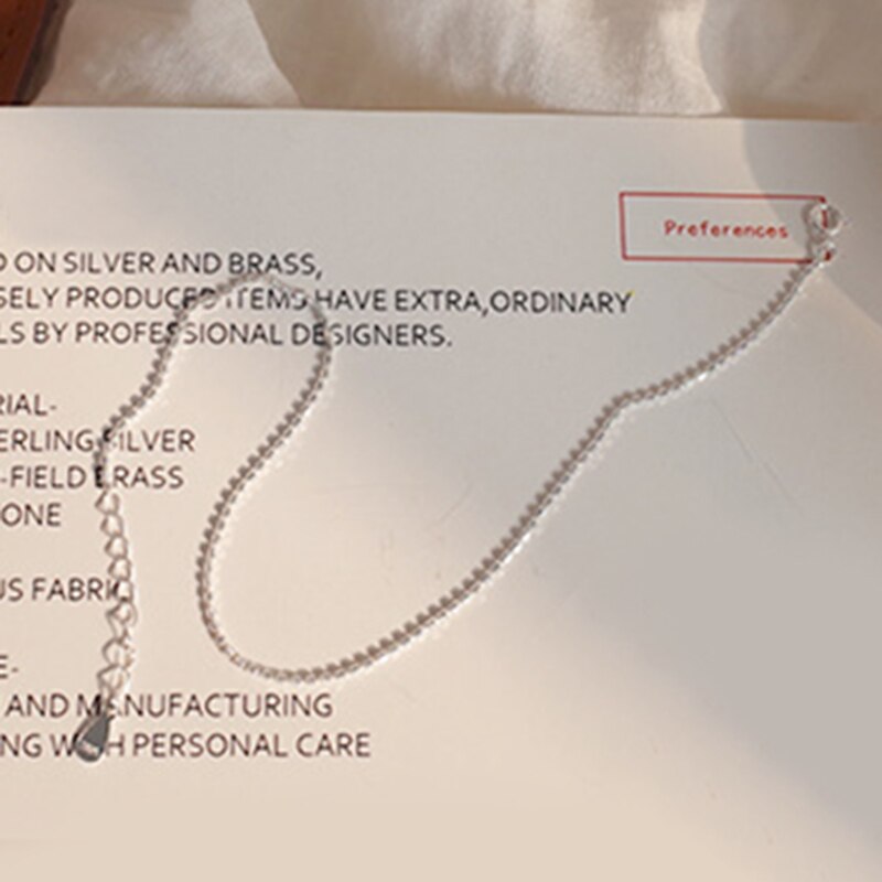 Contracted 925 Sterling Silver Women Anklets.Solid Silver Round Bead Chains.Real Sterling Silver Girl Anklets